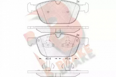 R BRAKE rb1920 -  Комплект тормозных колодок, дисковый тормоз